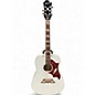 Used Epiphone Dove Pro White Acoustic Electric Guitar thumbnail