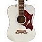Used Epiphone Dove Pro White Acoustic Electric Guitar