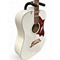 Used Epiphone Dove Pro White Acoustic Electric Guitar