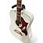 Used Epiphone Dove Pro White Acoustic Electric Guitar