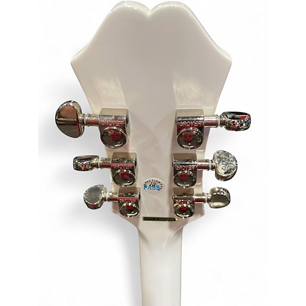 Used Epiphone Dove Pro White Acoustic Electric Guitar
