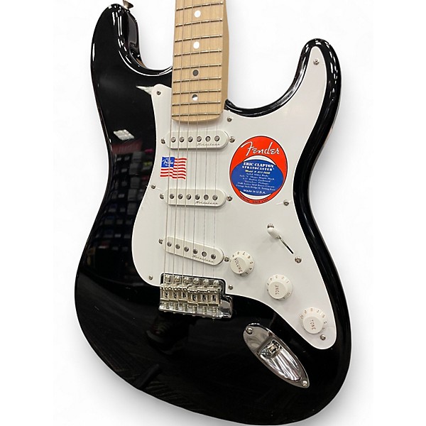 Used Fender Artist Series Eric Clapton Stratocaster Black Solid Body Electric Guitar