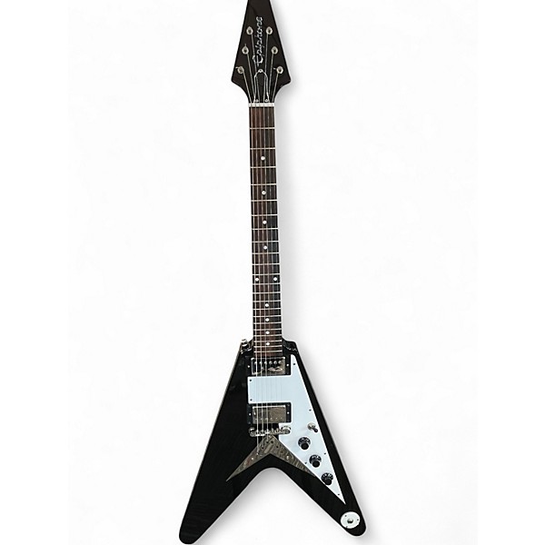 Used Epiphone FLYING V BLACK Solid Body Electric Guitar