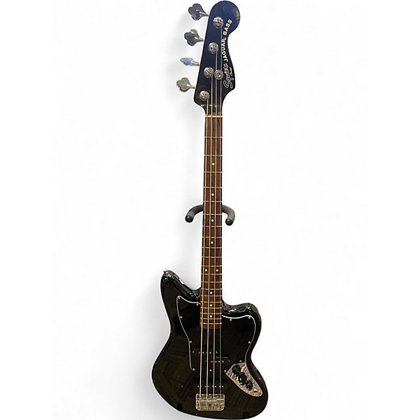Used Squier Vintage Modified Jaguar Bass Black Electric Bass Guitar