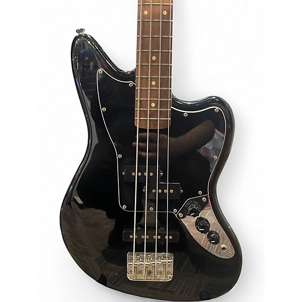 Used Squier Vintage Modified Jaguar Bass Black Electric Bass Guitar