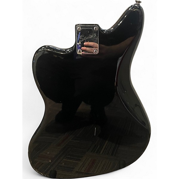 Used Squier Vintage Modified Jaguar Bass Black Electric Bass Guitar