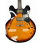 Used Epiphone Dot Deluxe Flametop Vintage Sunburst Hollow Body Electric Guitar