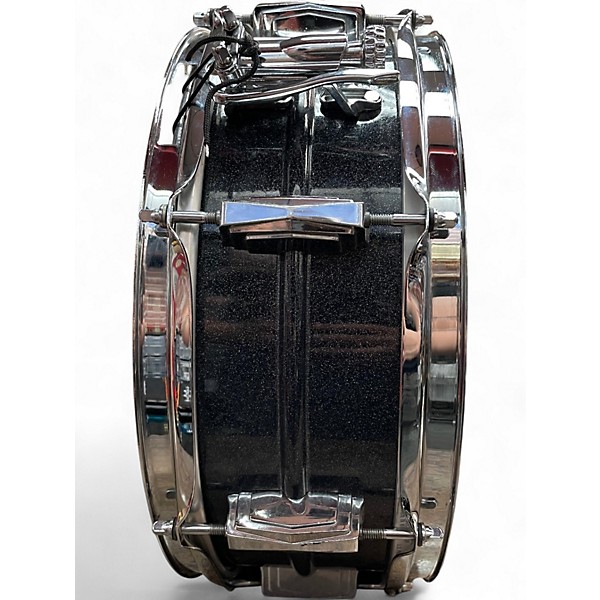 Used Ludwig 14X5 Black Galaxy Acrolite Black over Aluminum Snare Drum