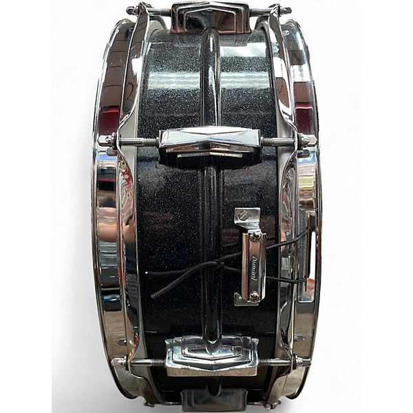 Used Ludwig 14X5 Black Galaxy Acrolite Black over Aluminum Snare Drum