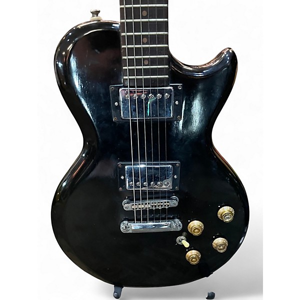 Used Memphis LP Style Black Solid Body Electric Guitar