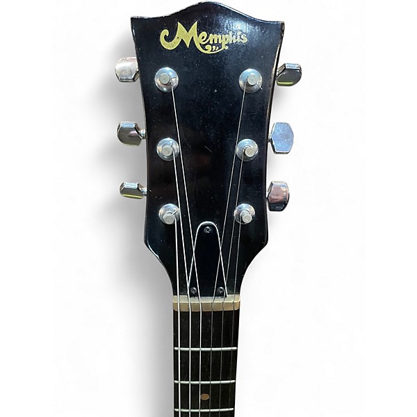 Used Memphis LP Style Black Solid Body Electric Guitar