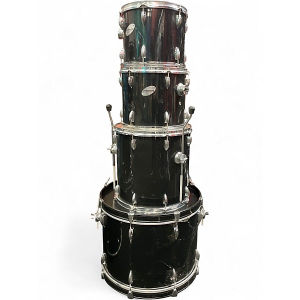 Used Ludwig 4 Piece Accent Black Drum Kit