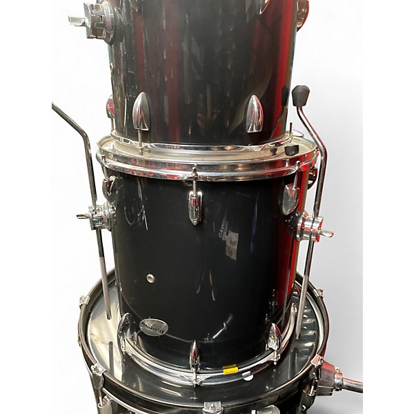 Used Ludwig 4 Piece Accent Black Drum Kit
