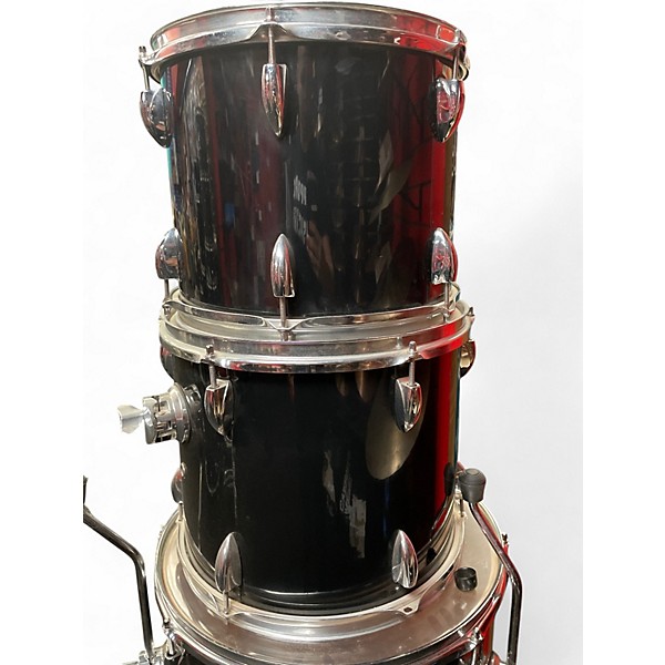 Used Ludwig 4 Piece Accent Black Drum Kit