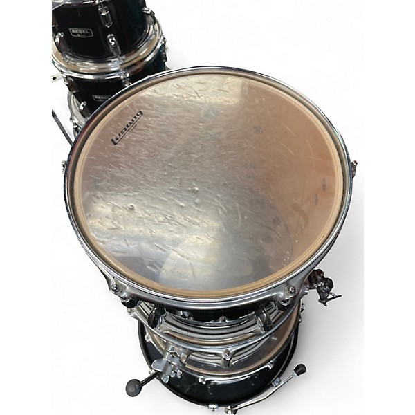 Used Ludwig 4 Piece Accent Black Drum Kit