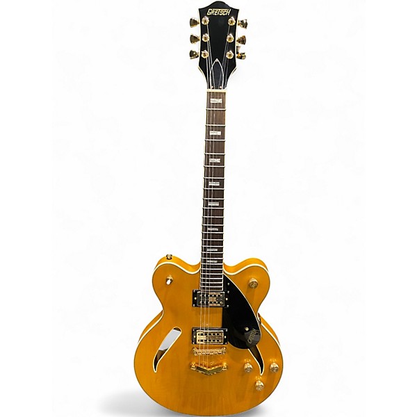 Used Gretsch Guitars Limited-Edition Center Block Cat-Eye With V-Stoptail Amber Hollow Body Electric Guitar