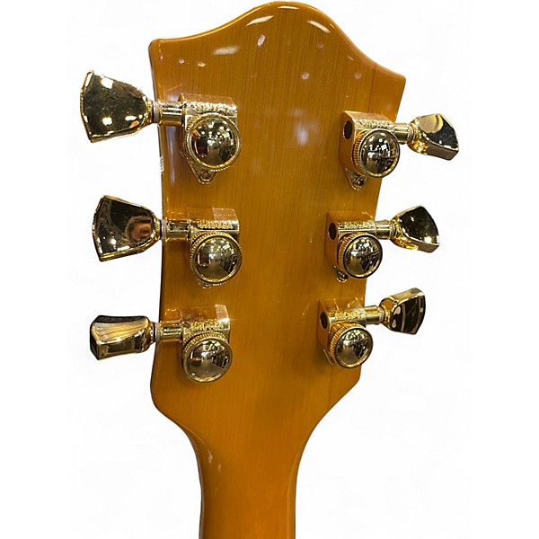 Used Gretsch Guitars Limited-Edition Center Block Cat-Eye With V-Stoptail Amber Hollow Body Electric Guitar