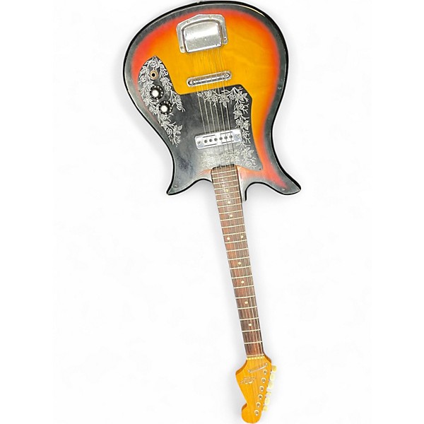 Used Teisco E110 2 Color Sunburst Solid Body Electric Guitar