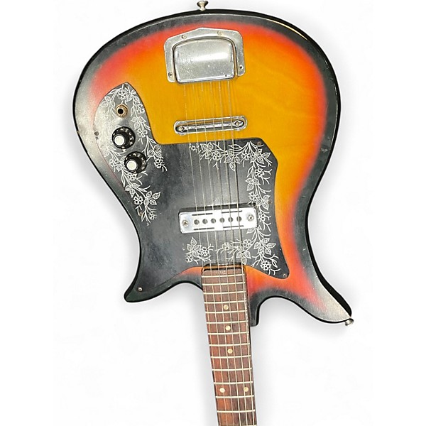 Used Teisco E110 2 Color Sunburst Solid Body Electric Guitar