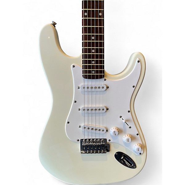Used First Act Strat Style White Solid Body Electric Guitar