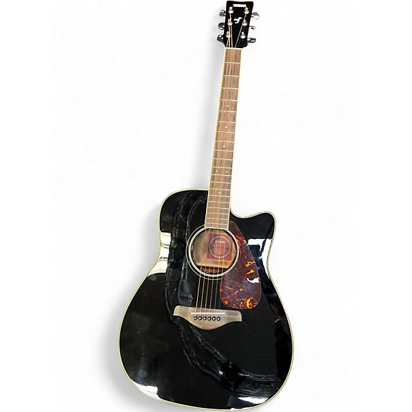 Used Yamaha FGX720SCA Black Acoustic Guitar