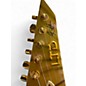 Used ESP LTD Kirk Hammett Signature KH-V Metallic Gold Sparkle Solid Body Electric Guitar
