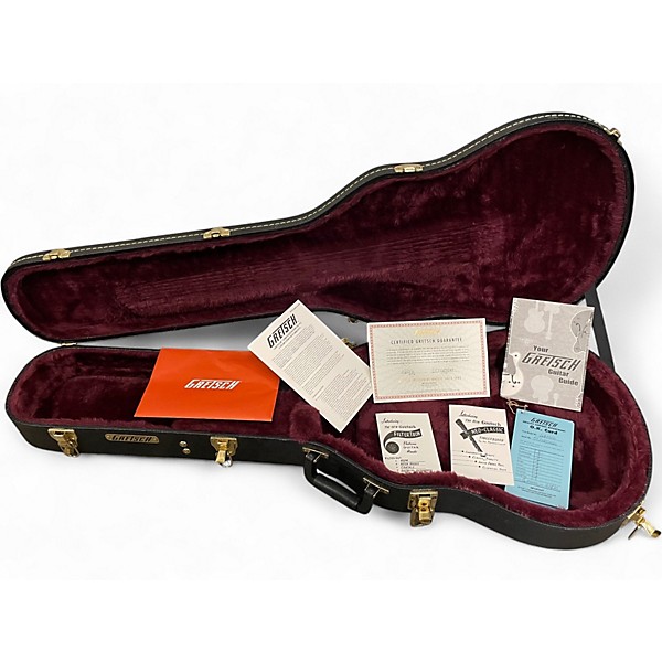 Used Gretsch Guitars G6131-MY Malcolm Young Signature Jet Satin Red Solid Body Electric Guitar