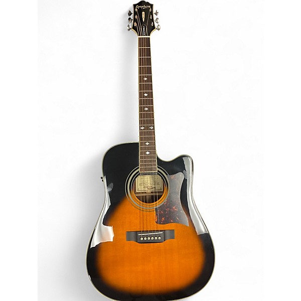 Used Epiphone Masterbuilt DR-500MCE Vintage Sunburst Acoustic Electric Guitar