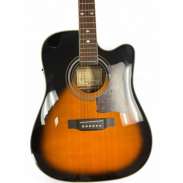 Used Epiphone Masterbuilt DR-500MCE Vintage Sunburst Acoustic Electric Guitar