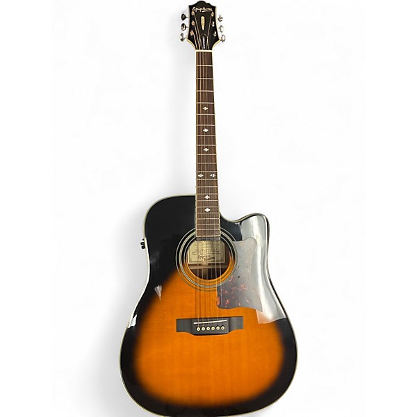 Used Epiphone Masterbuilt DR-500MCE Vintage Sunburst Acoustic Electric Guitar