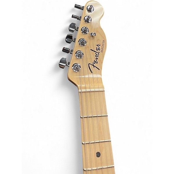 Used 2019 Fender American Elite Thinline Telecaster Satin Jade Pearl Metallic Hollow Body Electric Guitar