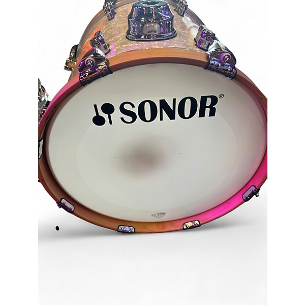 Used SONOR 5 Piece AQ2 Martini Expanded Pearl White Drum Kit