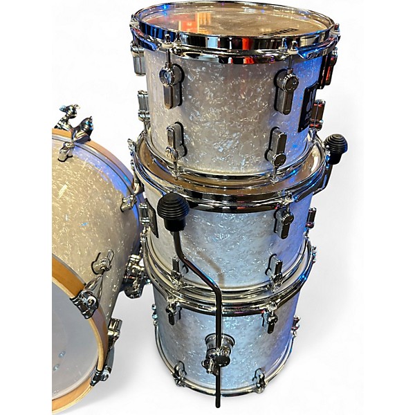 Used SONOR 5 Piece AQ2 Martini Expanded Pearl White Drum Kit