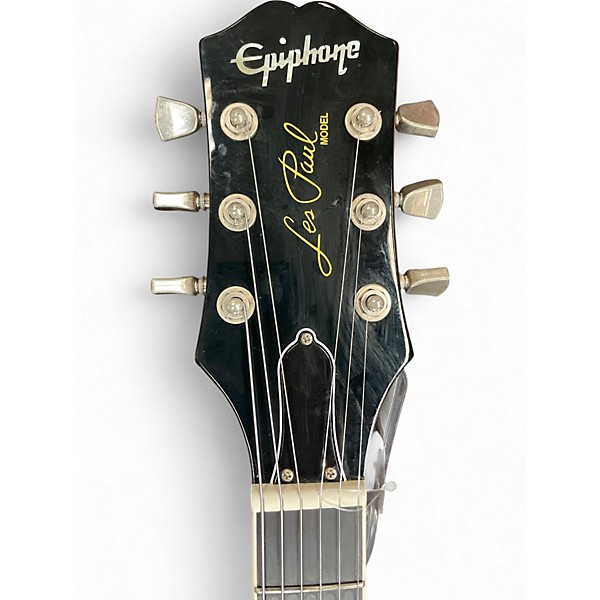 Used 2021 Epiphone Les Paul Modern Vintage Sparkling Burgundy Solid Body Electric Guitar