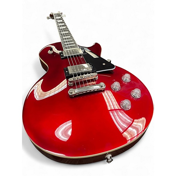 Used 2021 Epiphone Les Paul Modern Vintage Sparkling Burgundy Solid Body Electric Guitar