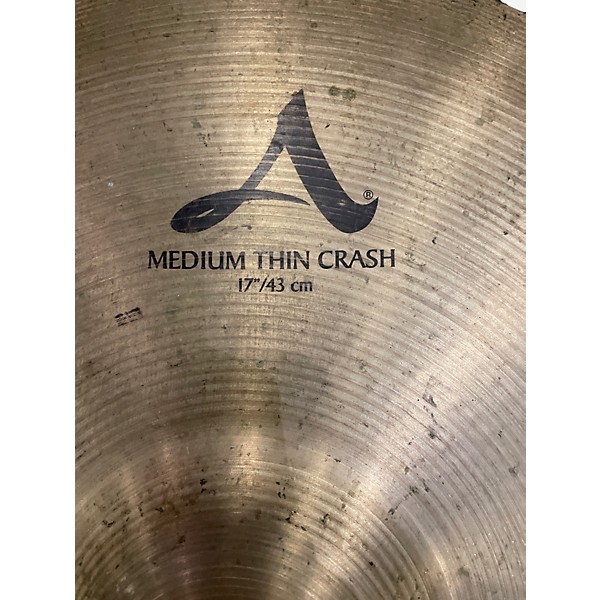 Used Zildjian 17in A MEDIUM THIN CRASH Cymbal