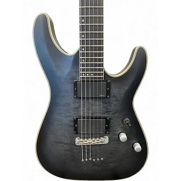 Used Schecter Guitar Research C1 Platinum BLACK Solid Body Electric Guitar