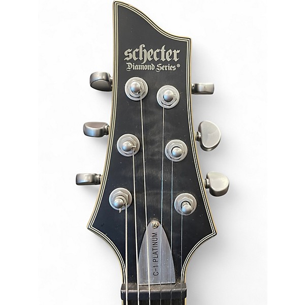 Used Schecter Guitar Research C1 Platinum BLACK Solid Body Electric Guitar