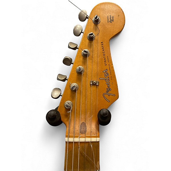 Used Fender Road Worn Player Stratocaster HSS Black Solid Body Electric Guitar