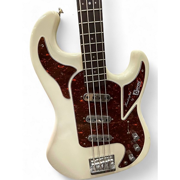 Used Burns Marquee Olympic White Electric Bass Guitar