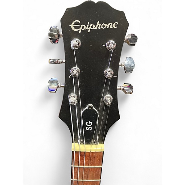 Used Epiphone SG Trans Crimson Red Solid Body Electric Guitar