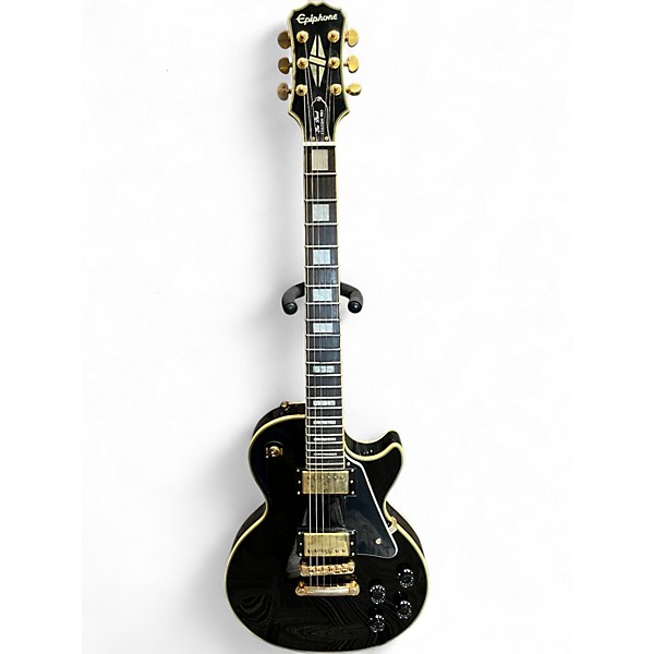 Used Epiphone Les Paul Custom Classic Pro Black and White Solid Body Electric Guitar