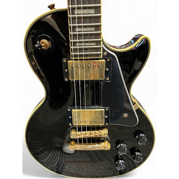 Used Epiphone Les Paul Custom Classic Pro Black and White Solid Body Electric Guitar