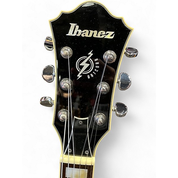 Used Ibanez AFS75TD SV 12 01 Metallic Silver Hollow Body Electric Guitar