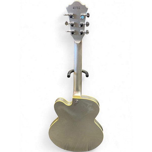 Used Ibanez AFS75TD SV 12 01 Metallic Silver Hollow Body Electric Guitar