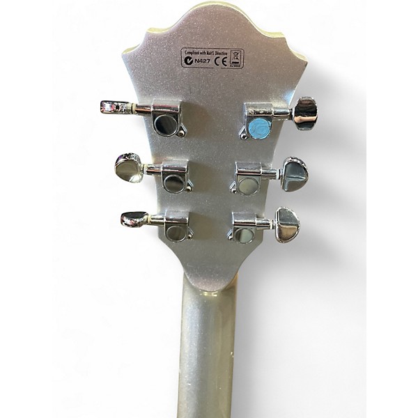 Used Ibanez AFS75TD SV 12 01 Metallic Silver Hollow Body Electric Guitar