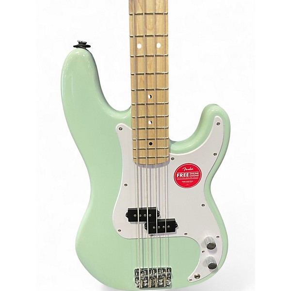 Used Squier sonic precision bass Surf Green Electric Bass Guitar
