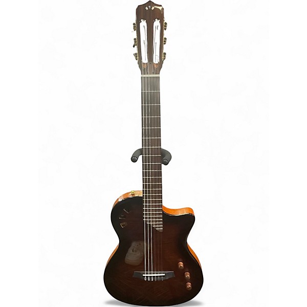 Used Cordoba Stage Brown Sunburst Classical Acoustic Electric Guitar