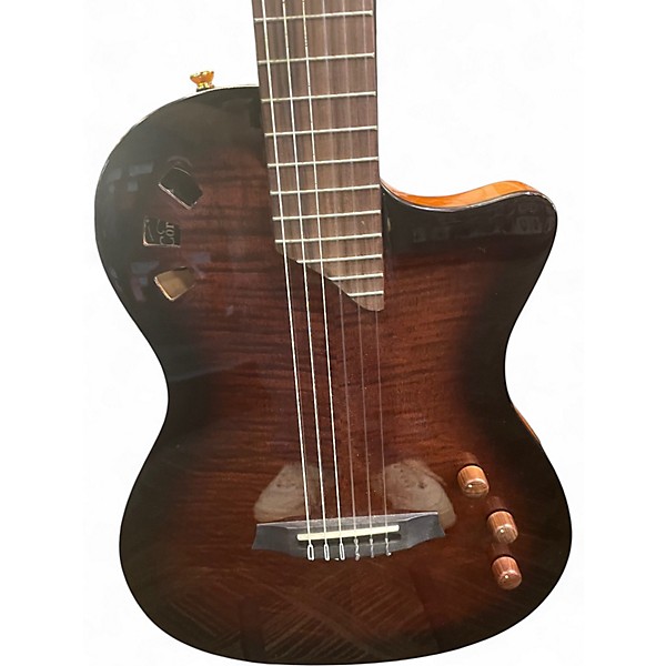 Used Cordoba Stage Brown Sunburst Classical Acoustic Electric Guitar