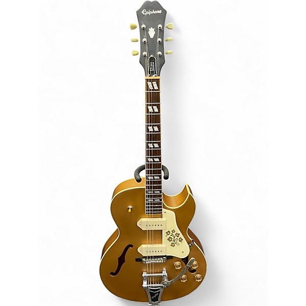 Used Epiphone ES295 Premium Metallic Gold Hollow Body Electric Guitar
